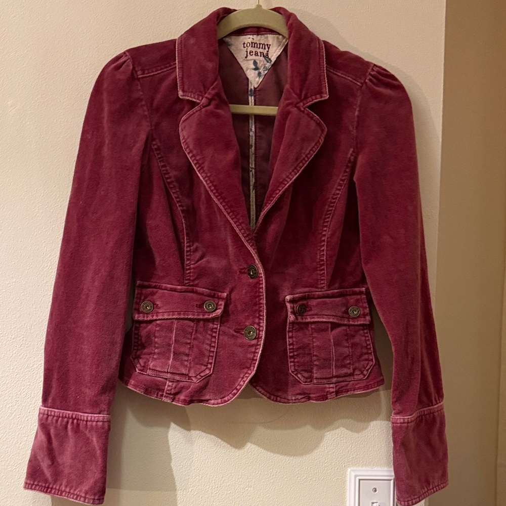 Tommy Hilfiger Women's Deep Red Blazer